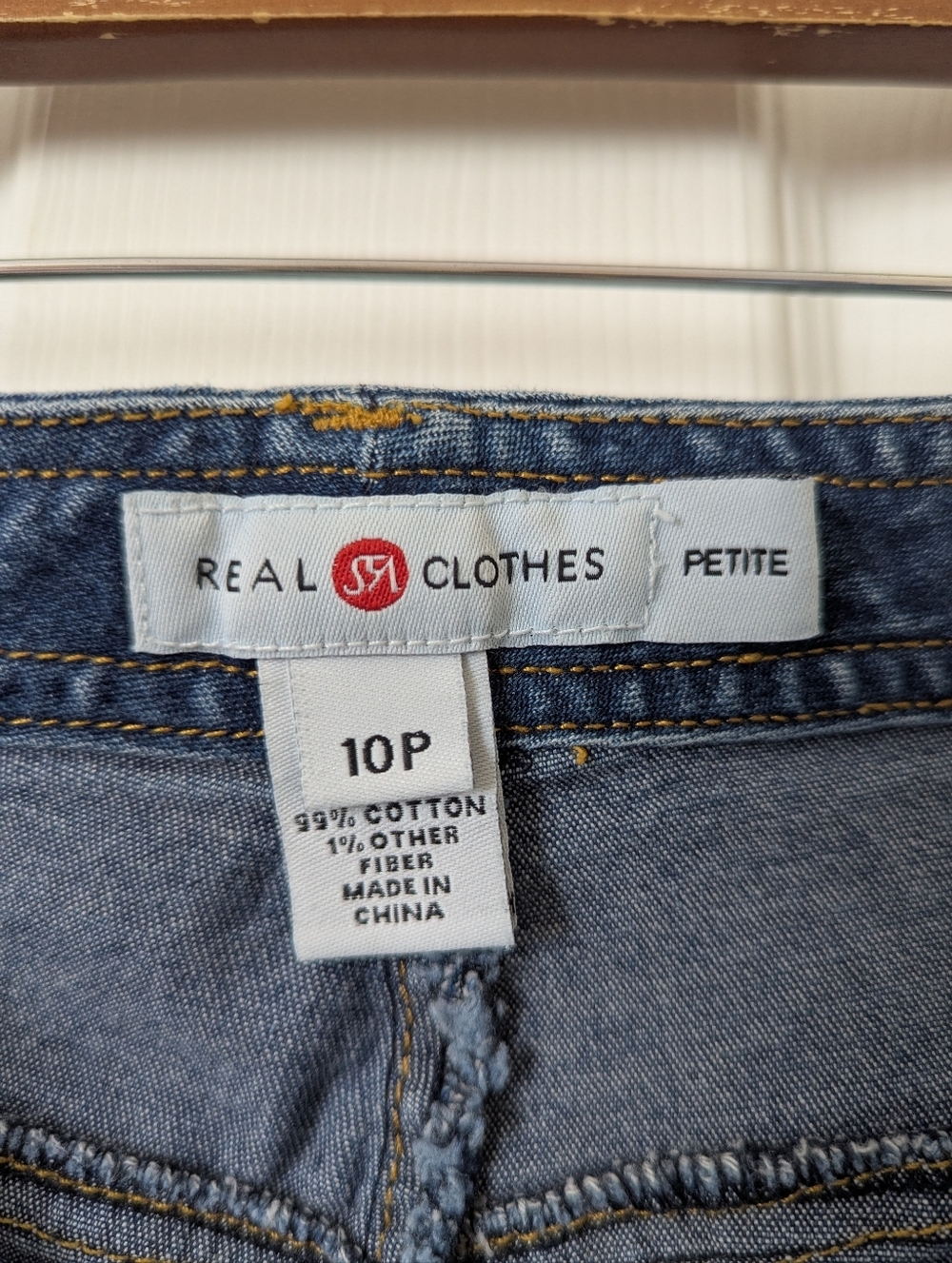 Real Clothes by Saks Fifth Avenue 90's Vintage Floral Embroidered Jeans Blue 10P - Picture 8 of 13